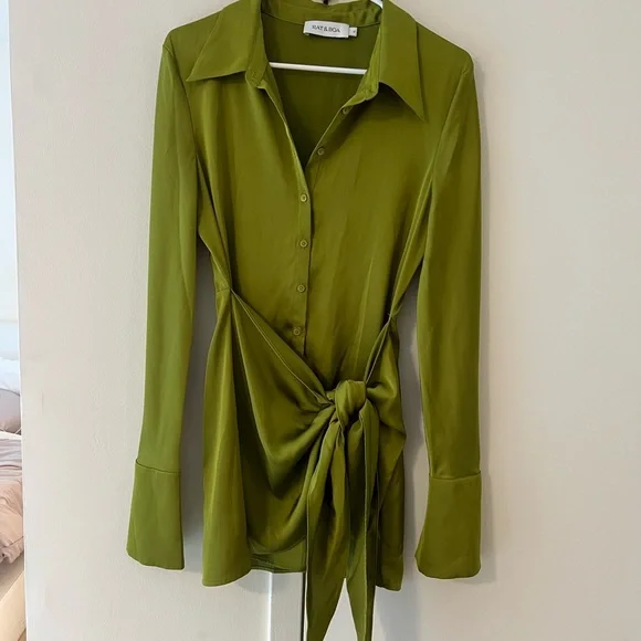 alanis dress cypress green Alanis Off Shoulder Dress 10 / Aqua